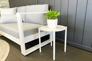 INSPO SIDE TABLE, 4-LEG WHITE Outdoor Furniture - Outside Space NZ