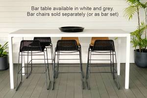 Dining and Bar Tables: DINNER AT OURS - BAR LEANER 2.0M WHITE - Outside Space