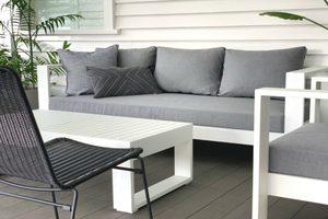 Outdoor Coffee/Side Tables: BASK COFFEE TABLE WHITE - Outside Space