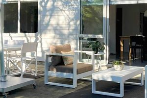 Single Chairs: Bask Single Outdoor Chair (white frame) - Outside Space