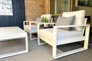 Single Chairs: Unwind Single Outdoor Chair (Bone frame) - Outside Space