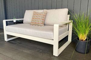 Unwind 2-Seater Outdoor Sofa (Bone frame) - Outside Space