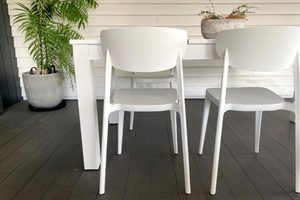 Dining Sets: Alfresco Range: White 1.8M Outdoor Table, & 6 Amado Chairs (4 chair colours) - Outside Space