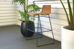 Products: RAKINO BAR STOOL, WHEAT Outdoor Furniture - Outside Space NZ