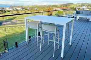 Outdoor Dining Sets, Chairs, Tables - Auckland - Outside Space: DINNER AT OURS - BAR LEANER 1.4M WHITE - Outside Space