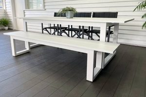 The Long Lunch Range: Outdoor Dining Table (White) 2.4M,Bench & 3 Directors &hellip;