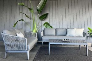 Haven Rope Range: 3-seater sofa, 2-seater sofa & coffee table (charcoal fram&hellip;