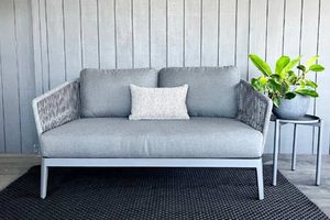 Haven Rope Outdoor 2-Seater (charcoal frame/fabric) - Outside Space