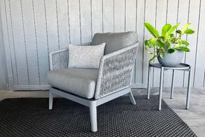 Haven Rope Single Outdoor Armchair (charcoal frame/fabric) - Outside Space