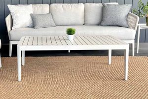 Haven Aluminium Outdoor Coffee Table (Bone) - Outside Space