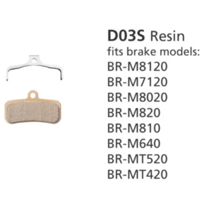 Bike Components: Shimano D03S Resin Pad W/O Fin 4 Piston (Bulk)