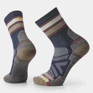 Hiking Socks: Smartwool Light Cushion Striped Mid Crew Hiking Socks