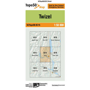 Hiking Guides Maps: Topo Map 50 Twizel BZ15