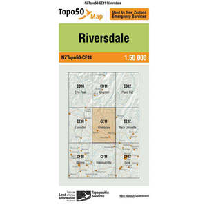 Topo Map 50 Riversdale CE11