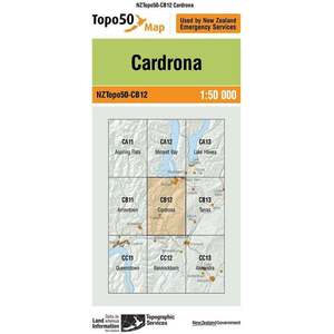 Hiking Guides Maps: Topo Map 50 Cardrona CB12