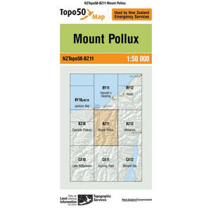 Topo Map 50 Mount Pollux BZ11