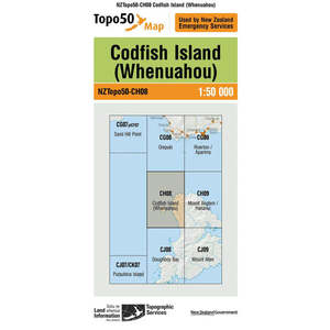 Hiking Guides Maps: Topo Map 50 Codfish Island CH08