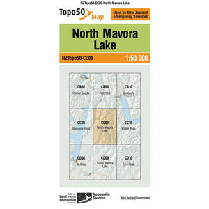 Hiking Guides Maps: Topo Map 50 North Mavora Lake CC09