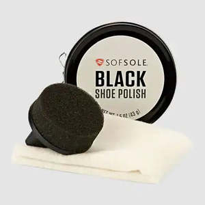 Sof Sole Black Shoe Shine Polish Kit