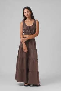 RPM Ruby Maxi Skirt - Chocolate