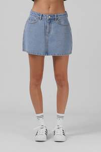 Rpm: RPM Denim Mini Skirt - Classic Blue