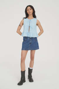 Huffer: Huffer Catalina Bow Top - Blue/Chalk