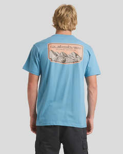 Mens: Quiksilver Ground Swells SS Tee - Airforce Blue
