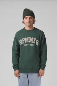Mens Jumpers And Hoodies: RPM College Crew - Pine Needle