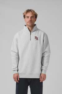 RPM Track 1/4 zip Jumper - White Marle