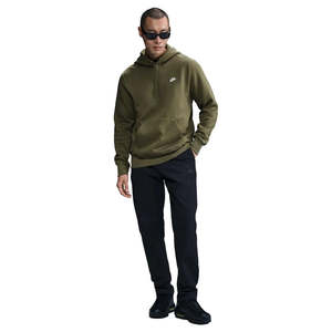 Mens Jumpers And Hoodies: Nike Club BB PO Mens Hoodie - Olive