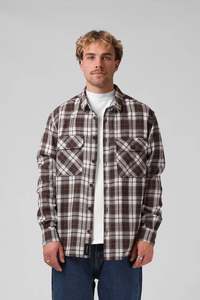 RPM Plaid L/S Shirt II - Brown Plaid