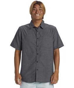 Mens Shirts: Quiksilver Shoreline Classic SS Shirt - Dark Navy