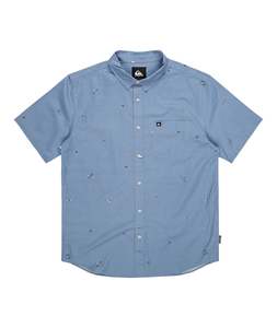 Mens Shirts: Quiksilver Apero Tropic Mini Classics SS Shirt - Coronet Blue
