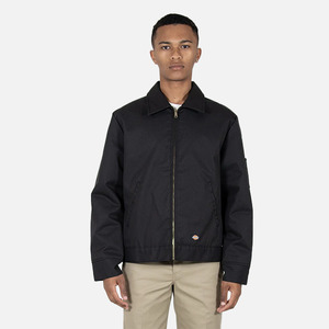 Mens Jackets: Dickies Lined Eisenhower Zip Thru Garage Jacket with Welt Pockets