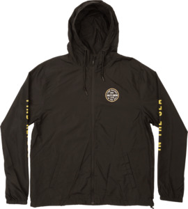 Mens Jackets: Salty Crew Twin Fin Windbreaker - Black
