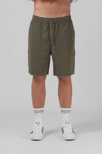 RPM Linen Short - Dark Olive