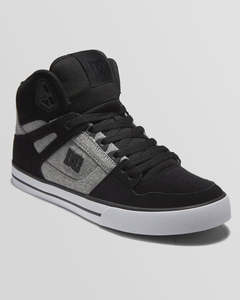 Footwear: DC Pure High Top WC Shoes - Battleship/Armour