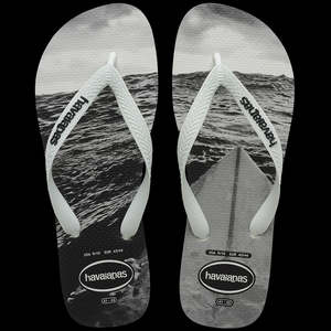 Mens Jandals: Havaianas Hype FC - White/White/Black