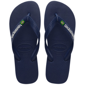 Havaianas Brazil Logo - Navy Blue