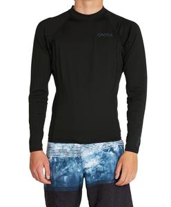 Mens Rashies: O'Neill Thermo LS Crew Rashie - Black/Black/Black