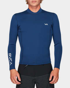 Mens Wetsuits: RVCA Mens Back Zip Neoprene Wetsuit Top - Navy