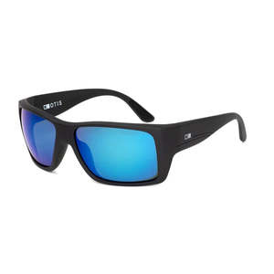 Mens Sunnies: Otis Coastin Polarised - Matte Black Mirror Blue