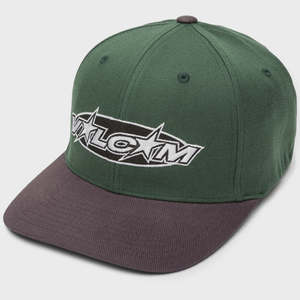 Mens Hats: Volcom Hot Tune FlexFit Cap - Dark Forest