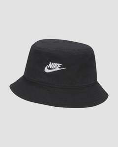Mens Hats: Nike Apex Futura Washed Bucket Hat - Black/White