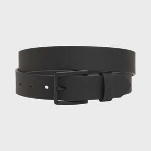 Mens Belts: Volcom Flat Bar PU Belt - Black