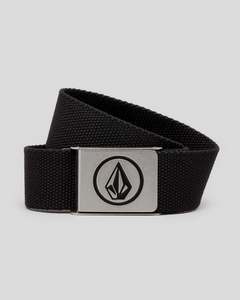 Mens Belts: Volcom Circle Web Belt - Black New