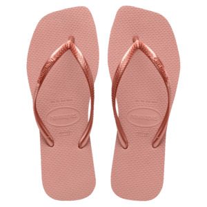Havaianas: Havaianas Slim Square Logo Pop-Up - Crocus Rose