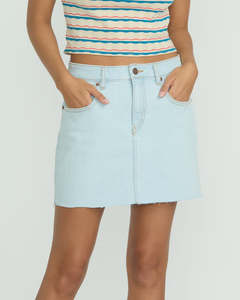 Volcom Dropping In Denim Skirt - Cruzer Blue