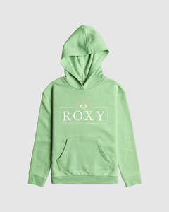 Roxy Girls Surf Feeling Brushed Hoodie - Zephyr Green