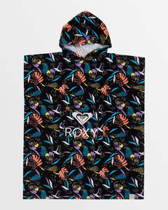 Roxy Girls 8-16 Stay Magical Printed Hooded Towel - Anthracite Active RG